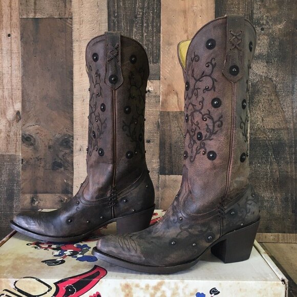 Old Gringo Yippee Kiyay YL214-1 Merary 13" Studded Cowboy Boots Womens 7 B - Picture 8 of 11